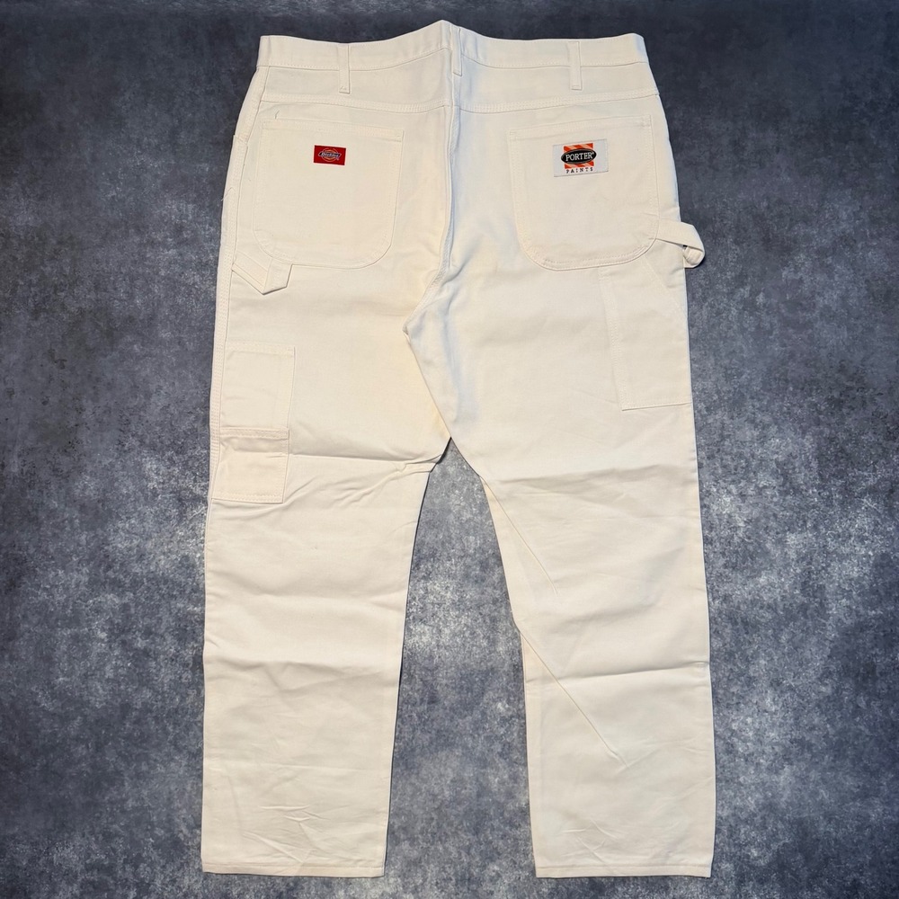 VTG Dickies Porter Paints Painter Pants Mens 40x30 White Workwear Carpnter Y2K